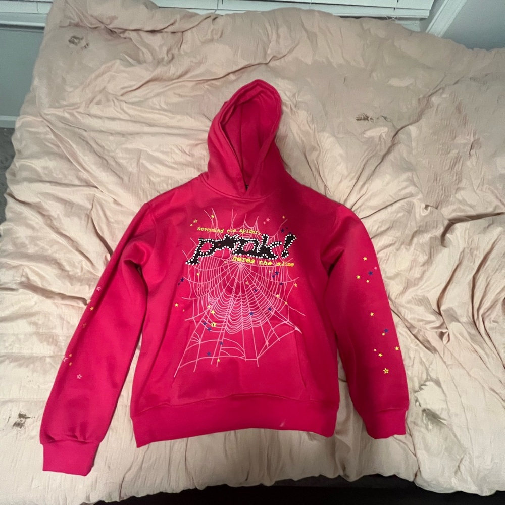 Spyder Red Hoodie with Web Design